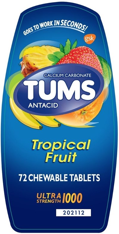 Tums Ultra Strength Tropical Fruit 1000 mg 72 Count (Tums Ultra Strength Tropical Fruit 1000 mg 72 Count.jpg)